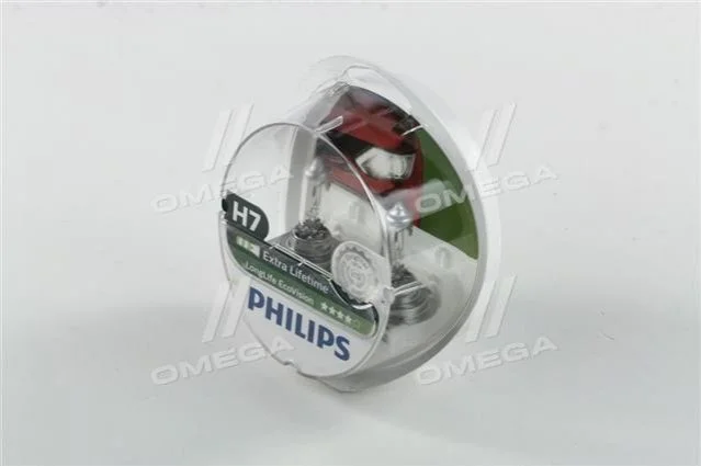 Лампа розжарювання H7 12V 55W PX26d LongerLife Ecovision 2шт (вир-во Philips) PHILIPS 12972LLECOS2 (фото 1)