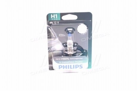 Лампа розжарювання H1 X-tremeVision Pro150 (+150) 12V 55W P14,5s PHILIPS 12258XVPB1