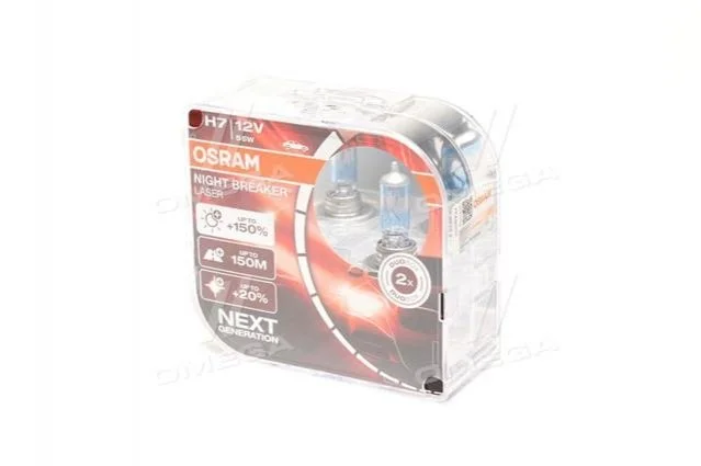Лампа H7 12V 55W PX26D Box NIGHT BREAKER LASER NG OSRAM 64210NLHCB (фото 1)