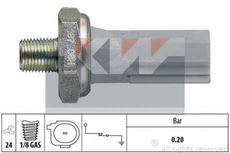 Датчик тиску масла (аналог EPS 1.800.187/Facet 7.0187) KW 500 187