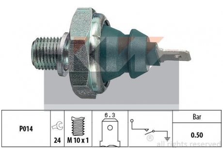 Датчик тиску масла (аналог EPS 1.800.138/Facet 7.0138) KW 500 138