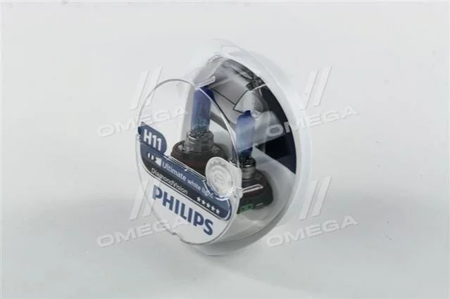 Ліхтар накалу H11 12V 55W PGJ19-2 Diamond Vision 5000K (пр-во Philips) PHILIPS 12362DVS2 (фото 1)