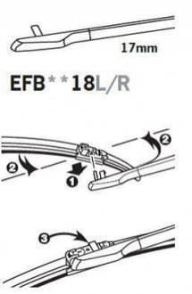 ExactFit Flat Щітка склоочисника,безкаркасна OEM (400мм) TRICO EFB4018L