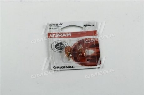 Лампа допоміжн. освітлення WY5W 12V 5W W2, 1x9, 5d (2 шт) blister OSRAM 2827-02B