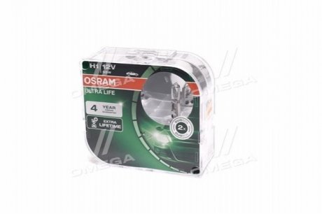 Лампа фарна H1 12V 55W P14,5s ULTRA LIFE (компл.) OSRAM 64150ULT-HCB