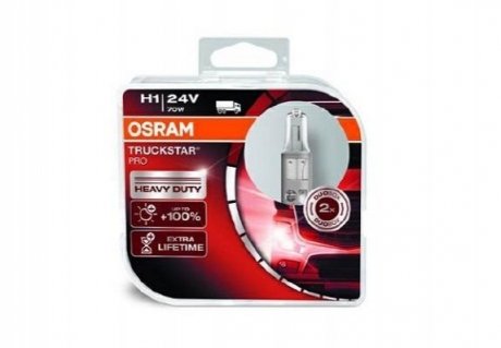 ЛАМПА H1 24V 70W P14.5s Box Truckstar PRO OSRAM 64155TSP-HCB