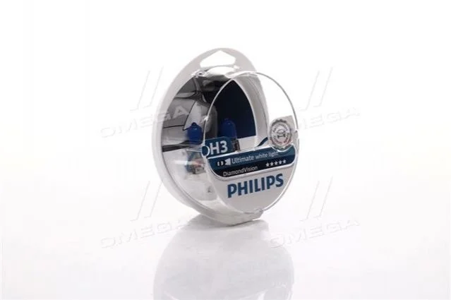 Ліхтар накалу H3 12V 55W PK22s Diamond Vision 5000K (пр-во Philips) PHILIPS 12336DVS2 (фото 1)