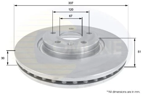 Comline - Диск гальмівний вентильований з покриттям COMLINE ADC1141V