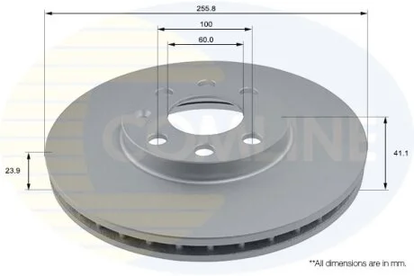 Comline - Диск гальмівний вентильований з покриттям COMLINE ADC1105V