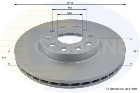 Comline - Диск гальмівний вентильований з покриттям COMLINE ADC1455V