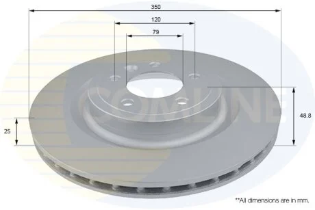 Comline - Диск гальмівний вентильований з покриттям COMLINE ADC1282V