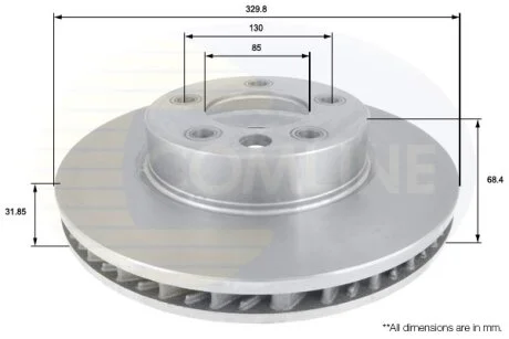 Comline - Диск гальмівний вентильований з покриттям COMLINE ADC1458V