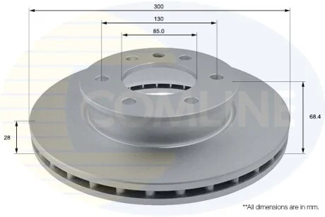 Comline - Диск гальмівний вентильований з покриттям COMLINE ADC1640V
