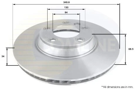 Comline - Диск гальмівний вентильований з покриттям COMLINE ADC1459V