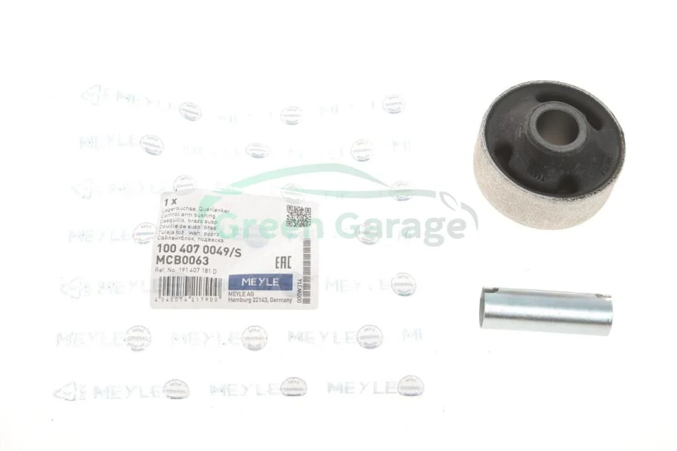Сайлентблок рычага SEAT CORDOBA, IBIZA II, VW CADDY II, GOLF II 83-04 перед.мост низ (Пр-во) MEYLE 100 407 0049/S (фото 1)