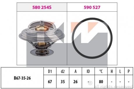 Термостат системи охолодження KW 580 254