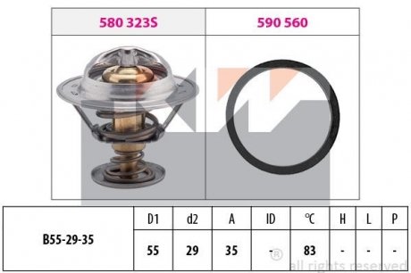 Термостат системи охолодження KW 580 323