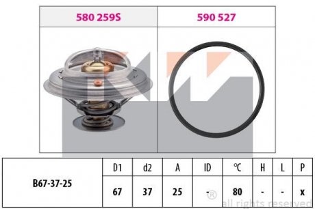 Термостат системи охолодження KW 580 259