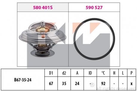 Термостат системи охолодження KW 580 401