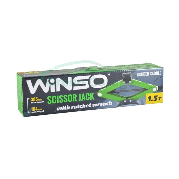 Домкрат ромбовий, 1,5т.,з трещіткою,гумова подушка WINSO 121520 (фото 1)