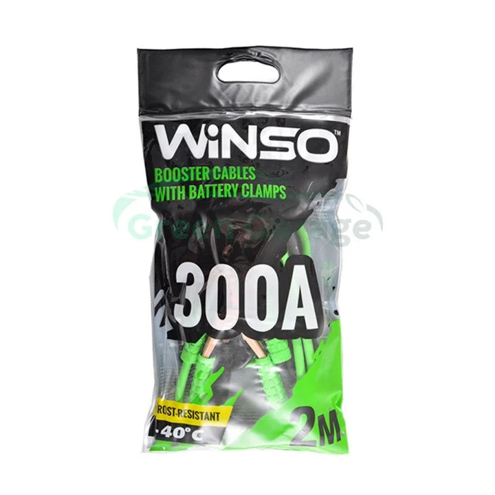 Провода-прикурювачі 300А, 2м, поліетиленовий пакет WINSO 138300 (фото 1)