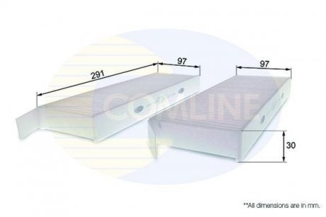 - Фільтр салону (аналогWP9318/LA428/S) COMLINE EKF170