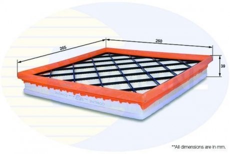 - Фільтр повітря (аналогWA9653/LX2881) COMLINE EAF754