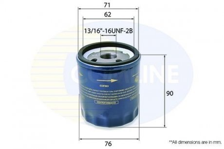 - Фільтр оливи (аналогWL7142/OC237/1) COMLINE EOF003