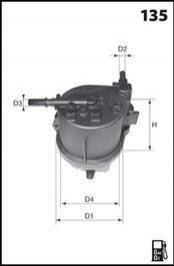 Фільтр палива OEM Mazda (аналогWF8302/KL779) MECAFILTER ELG5242