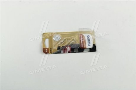 Лампа розжарювання W1,2W 12V 1.2W W2X4,6d 2шт blister PHILIPS 12516B2