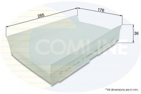 - Фільтр салону (аналогWP9112/LA138) COMLINE EKF117