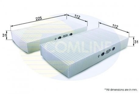 - Фільтр салону (аналогWP9206/LA122) COMLINE EKF201