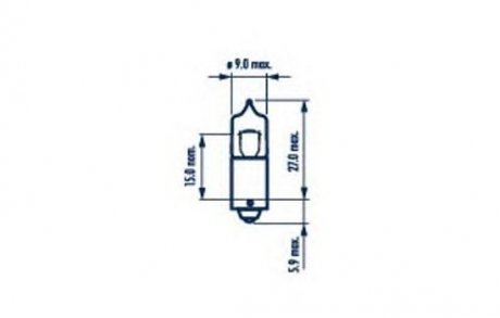 Лампа H10W 12V 10W BA 9s NARVA 17833