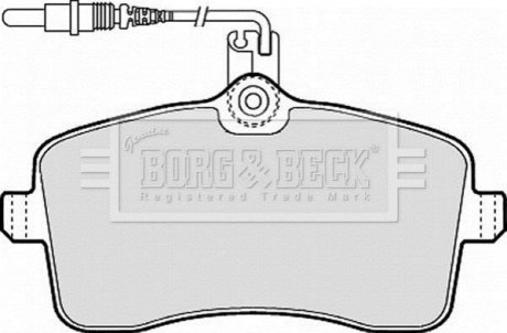 Гальмівні колодки, дискове гальмо (набір) BORG & BECK BBP1897