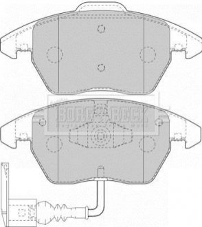 Гальмівні колодки, дискове гальмо (набір) BORG & BECK BBP1876 (фото 1)