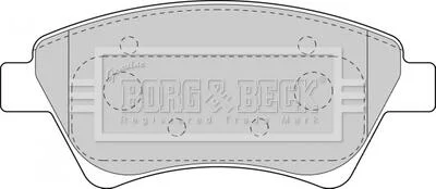 - Гальмівні колодки до дисків BORG & BECK BBP1821 (фото 1)