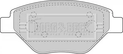 Гальмівні колодки, дискове гальмо (набір) BORG & BECK BBP1851 (фото 1)