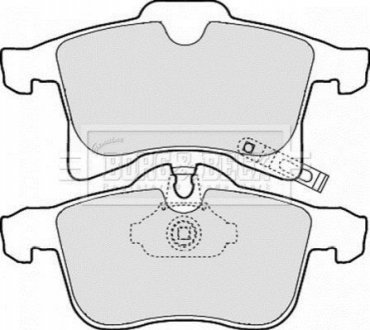 Гальмівні колодки, дискове гальмо (набір) BORG & BECK BBP1875