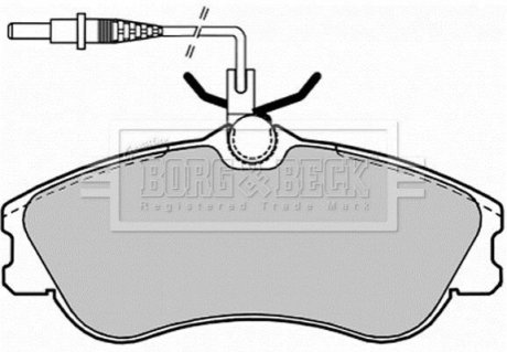 Гальмівні колодки, дискове гальмо (набір) BORG & BECK BBP1601