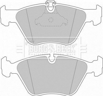 Гальмівні колодки, дискове гальмо (набір) BORG & BECK BBP1590