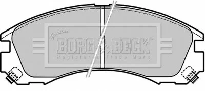 Гальмівні колодки, дискове гальмо (набір) BORG & BECK BBP1565