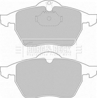 Гальмівні колодки, дискове гальмо (набір) BORG & BECK BBP1444