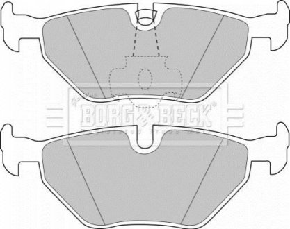 Гальмівні колодки, дискове гальмо (набір) BORG & BECK BBP1591