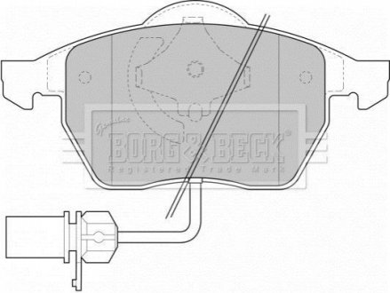 - Гальмівні колодки до дисків BORG & BECK BBP1447 (фото 1)