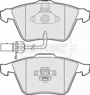 Гальмівні колодки, дискове гальмо (набір) BORG & BECK BBP2013