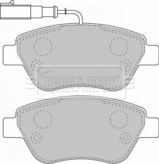 Гальмівні колодки, дискове гальмо (набір) BORG & BECK BBP1716