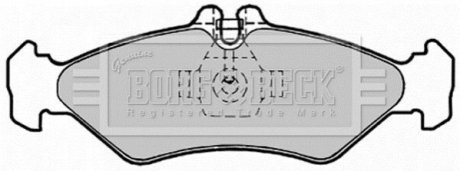 Гальмівні колодки, дискове гальмо (набір) BORG & BECK BBP1491