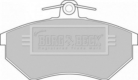 Гальмівні колодки, дискове гальмо (набір) BORG & BECK BBP1406