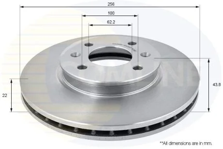 Comline - Диск гальмівний вентильований COMLINE ADC2408V
