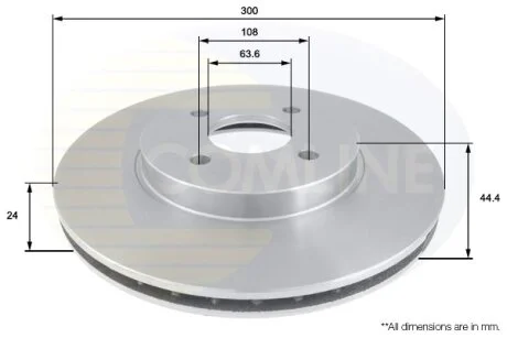 Comline - Диск гальмівний вентильований COMLINE ADC1220V